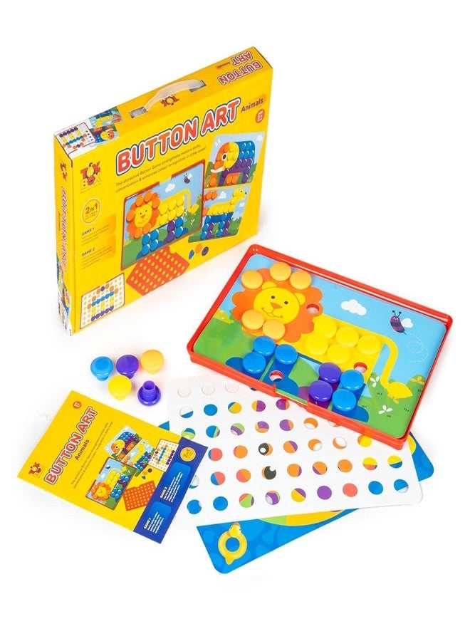 تويز بوكس مجموعة أدوات تعليمية وترفيهية للأطفال من عمر 3 سنوات فما فوق، تتضمن صورًا وأنماطًا فنية على شكل أزرار من تويز بوكس. - Image 1